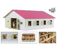 Kids Globe - Êcurie Avec 7 Boîtes - Ensemble De Figurines De Jeu - 73 X 60 X 38 - Êchelle 1:24 (610189)