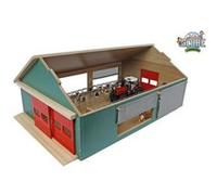 Kids Globe 610250 Hutch with Moving Elements (Wood, Scale 1:32, 64 x 42.5 x 26.5 cm), Vert, Rouge.