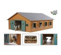 Kids Globe Écuries de Ferme avec 7 Compartiments 1:24 Chevaux Jouets Enfants Brun G