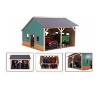 Kids Globe hangar de ferme pour tracteurs jouet Échelle 1:16 Bois 610338 Multicolore G