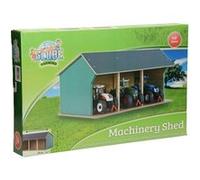 Kids Globe Hangar de ferme pour tracteurs jouet Petit 1:32 Bois 610192 Vert G