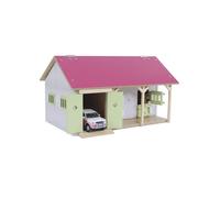 Kids Globe Horse Stable Pink 1:32 (with 2 Horse Boxes, 1 Storage Room, Horses an