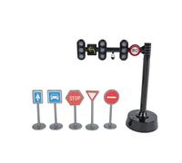Kids Globe – Jouet feu de signalisation – 3 lumières, 5 panneaux