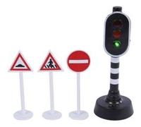 Kids Globe kit de circulation 12 cm noir/rouge/blanc 4 pièces Rouge G
