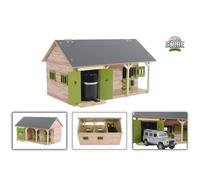 Kids Globe Clapier à Cheval 610249 – Échelle 1/32, 2 caisses, 1 espace, Bois/Vert, pour enfants
