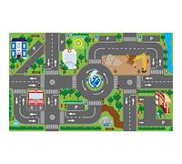 Kids Globe Play Mat with Roads (Illuminated LED Traffic Lights, Children's Rug with Non-Slip Base, Size 120 x 72 cm) 570271