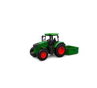 Kids Globe Roue Libre Tracteur avec Benne (Longueur : 27,5 cm, Bulldog pour Enfants à partir de 3 Ans, Vert, véhicule agricole, remorqueur) 540473