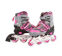 Kids Globe Street Rider 720236 Rollers en Ligne (Inliner) Rose/Gris, réglable de la Taille 39 à 42, Cadre en Aluminium ABEC7
