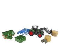 Kids Globe Tracteur avec Accessoires 8pcs Vert 540479
