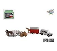 Kids Globe Véhicule Jouet Land Rover Avec Remorque Et Accessoires 26cm