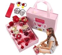 Kids Hair Accessories for Girls, Glitter Hairpin Set, Stylish Assorted Designs, Soft Cloth and Sturdy Material, Secure Grip Clips, Perfect for Party, School, and Ballet