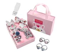 Kids Hair Accessories for Girls, Glitter Hairpin Set, Stylish Assorted Designs, Soft Cloth and Sturdy Material, Secure Grip Clips, Perfect for Party, School, and Ballet