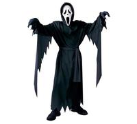 Kids Halloween Horror Ghost Costume, Effrayant Fantôme Visage Halloween Avec Masque Et Gants Carnaval Scream Cosplay Costumes D'Halloween Pour Enfants Et Adultes (A,S)