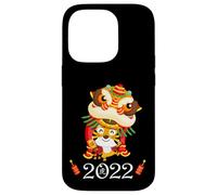 Kids Happy Chinese New Year Cartoon Year of the Tiger 2022 Coque pour iPhone 14 Pro