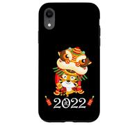Kids Happy Chinese New Year Cartoon Year of the Tiger 2022 Coque pour iPhone XR