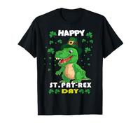 Kids Happy St Pat Trex Day Dino St Patrick Day Toddler Boys T-Shirt