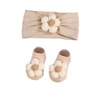 Kids Headbands | Bandeaux à Fleurs Douces,Sets En Coton Avec Serre-Tête Et Chaussettes | Pour Garçons et Filles, Idéal pour Marche, Photo, Maison, Extérieur, Anniversaire, Baptême, Quotidien,