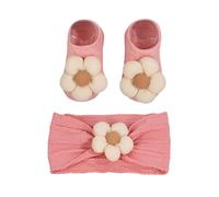 Kids Headbands - Serre-Têtes Fleurs Douces | Sets En Coton Avec Serre-Tête Et Chaussettes,Pour Enfant Garçon Marche Photo Anniversaire Maison Extérieur Baptême Cérémonie Quotidien