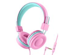 Kids Headphones, Universal3.5mm Jack, Immersive Sound Quality, Microphone Compatibility For Online Learning, Comfortable Fit Headband, Safe Volume Li