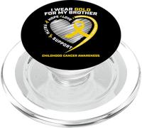 Kids I Wear Gold for My Brother Childhood Cancer Sensibilisation au Cancer PopSockets PopGrip pour MagSafe
