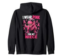 Kids I Wear Pink for My nièce Cool Trex Dino Breast Cancer Sweat à Capuche