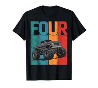 Kids I'm 4 This Is How I Roll Monster Truck 4ème anniversaire garçon T-Shirt