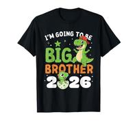 Kids I'm Going to Be Big Brother 2026 Adorable Dinosaure T-Rex T-Shirt
