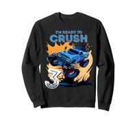 Kids I'm Ready to Crush 3 Monster Truck fête Ses 3 Ans Sweatshirt