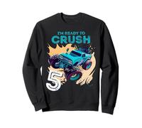 Kids I'm Ready to Crush 5 Monster Truck fête Ses 5 Ans Sweatshirt