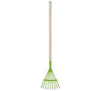 Esschert Design - Râteau de feuille bois et métal vert pour enfants