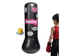 Kids Inflatable Punching Bag, Toddler Blow Up Boxing Sandbag, Anti-Tipping Fitness and Training Toy, Perfect for Home Indoor Gym Workplace and Active Play, Easy Setup, 25.59x47.24 in