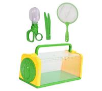 Kids Insecta Kit de capture d'insectes - Boîte avec pinces et filet de capture - Observation de la nature - Conteneur à insectes pour salle de classe - Apprentissage en plein air