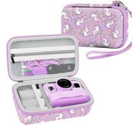 Kids Instant Camera Case Compatible with GREENKINDER/CAMCLID/Gofunly and Printing Paper,Toys Gifts for Kids Christmas (Case Only),Purple Seahorse,Suitcase