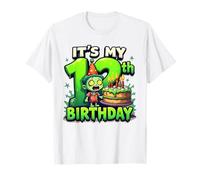 Kids It's My 12th Birthday Boy Halloween Zombie 12 Years Old T-Shirt