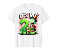 Kids It's My 2nd Birthday Boy Halloween Zombie 2 Years Old T-Shirt