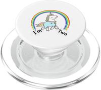 Kids It's My 2nd Birthday Cute Unicorn 2 Year Old Girls PopSockets PopGrip pour MagSafe