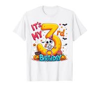 Kids It's My 3rd Birthday Boy Halloween Skeleton 3 Years Old T-Shirt