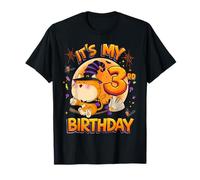 Kids It's My 3rd Birthday Cat Witch Halloween 3 Years Old T-Shirt
