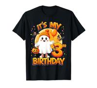 Kids It's My 3rd Birthday Cute Ghost Halloween 3 Years Old T-Shirt