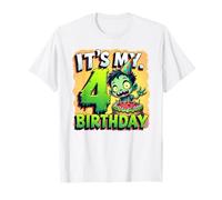 Kids It's My 4th Birthday Boy Halloween Zombie 4 Years Old T-Shirt