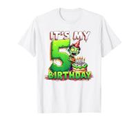 Kids It's My 5th Birthday Boy Halloween Zombie 5 Years Old T-Shirt