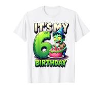 Kids It's My 6th Birthday Boy Halloween Zombie 6 Years Old T-Shirt