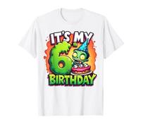 Kids It's My 6th Birthday Boy Halloween Zombie 6 Years Old T-Shirt