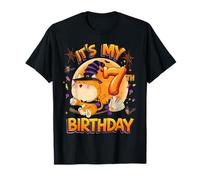 Kids It's My 7th Birthday Cat Witch Halloween 7 Years Old T-Shirt