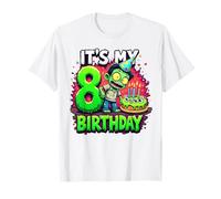 Kids It's My 8th Birthday Boy Halloween Zombie 8 Years Old T-Shirt