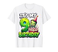 Kids It's My 9th Birthday Boy Halloween Zombie 9 Years Old T-Shirt