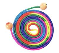 Kids Jump Rope - Corde à sauter en coton arc-en-ciel réglable en bois - Skipping Toy For Fitness Exercise Cardio Training Playground Activity In School Home Outdoor Sports