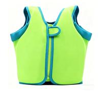 Kids Kayaking Vest High Buoyancy Neoprene Front Zipper Secure Fit for Boating Surfing Beach Water Sports Outdoor(Green A,S (0-2 Years))
