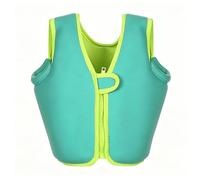 Kids Kayaking Vest High Buoyancy Neoprene Front Zipper Secure Fit for Boating Surfing Beach Water Sports Outdoor(Green B,L (4-6 Years))