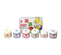 KiDS Kit de gouache au doigt, 100 ml, kit de 6